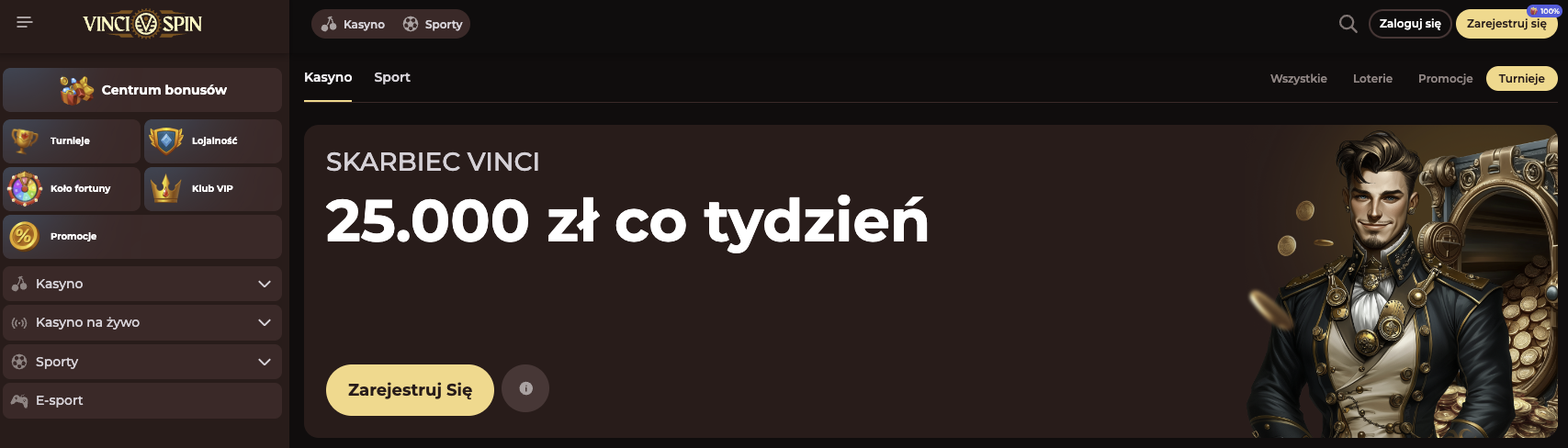 Turnieje w VinciSpin Casino – Rywalizuj z innymi graczami, zdobywaj nagrody i wspinaj się na szczyt rankingu!