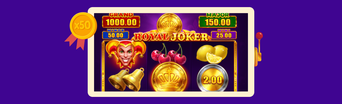 Gra Royal Joker Hold and Win w kasynie Spinmama – 50 darmowych spinów bez depozytu i szansa na wygraną jackpot.