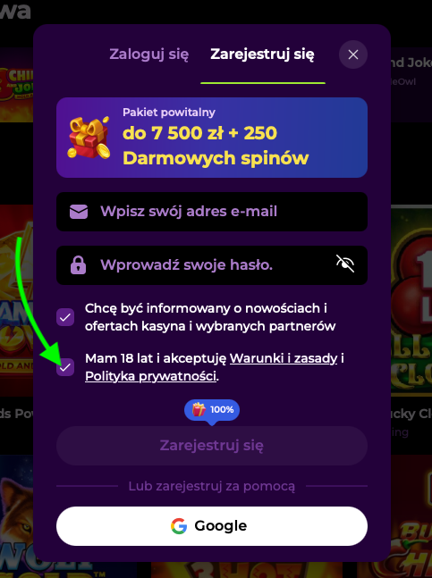 Rejestrując się w Spinmama Casino, potwierdź, że masz ukończone 18 lat (www.bonusbezdepo.com)