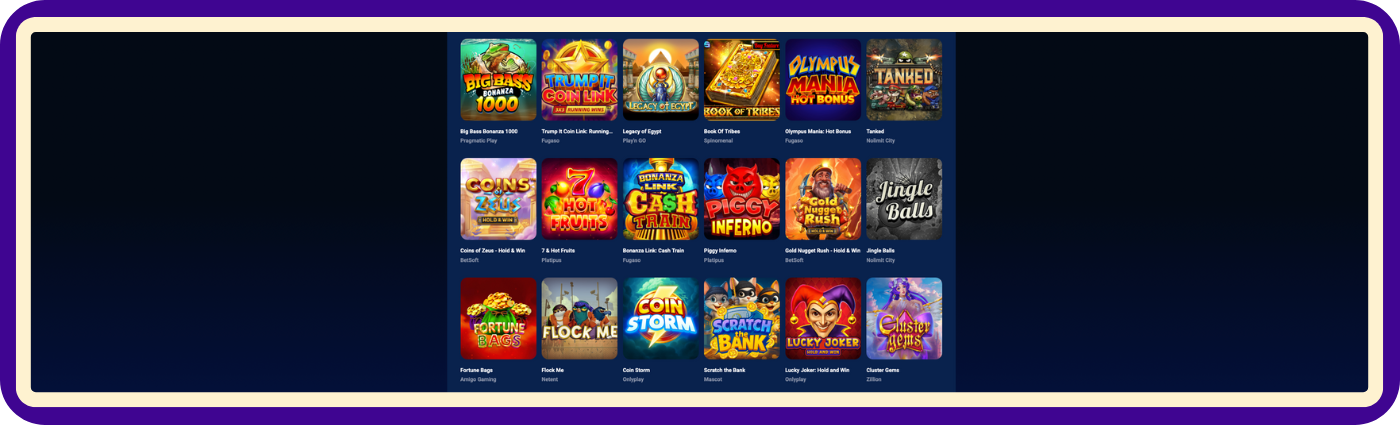 Sloty i automaty w Azurslot Casino obejmują szeroki wybór gier kasynowych o różnych motywach i funkcjach, dostępnych dla graczy zgodnie z obowiązującymi zasadami i warunkami platformy.